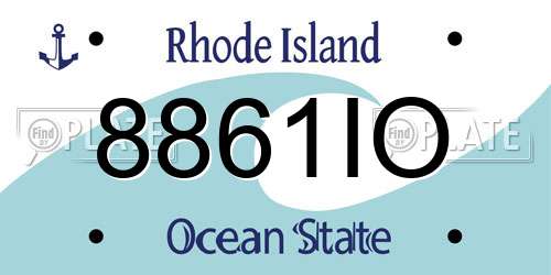 8861IO Rhode Island License Plate