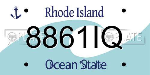 8861IQ Rhode Island License Plate