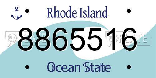 8865516 Rhode Island License Plate