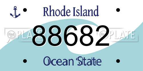 88682 Rhode Island License Plate