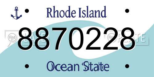 8870228 Rhode Island License Plate