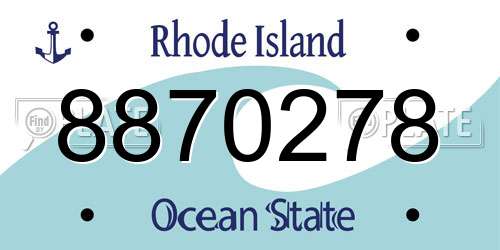 8870278 Rhode Island License Plate