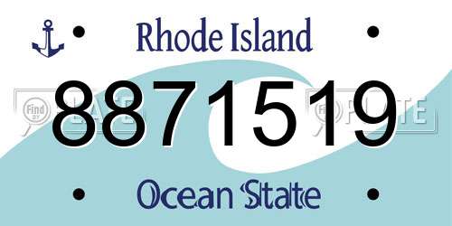 8871519 Rhode Island License Plate
