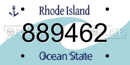 889462 Rhode Island License Plate