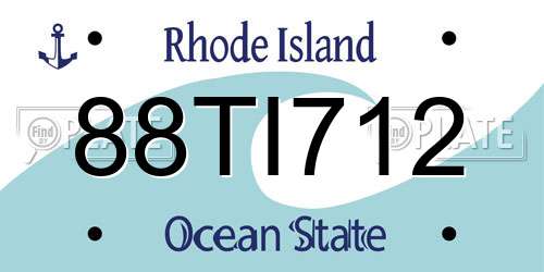 88TI712 Rhode Island License Plate