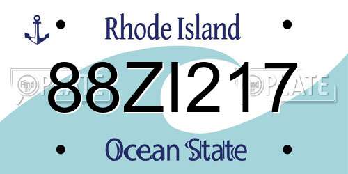 88ZI217 Rhode Island License Plate