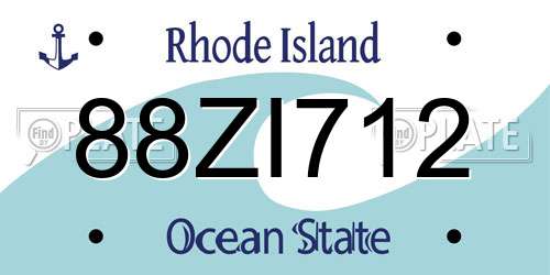88ZI712 Rhode Island License Plate