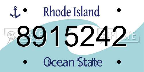 8915242 Rhode Island License Plate