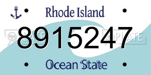 8915247 Rhode Island License Plate