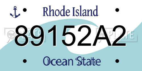 89152A2 Rhode Island License Plate