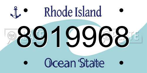 8919968 Rhode Island License Plate