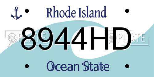 8944HD Rhode Island License Plate