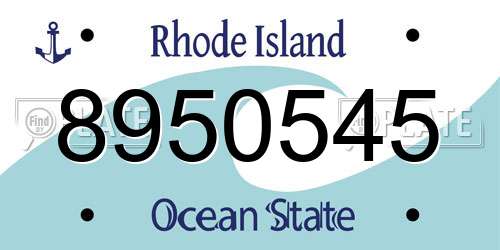 8950545 Rhode Island License Plate