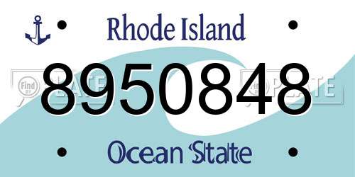 8950848 Rhode Island License Plate
