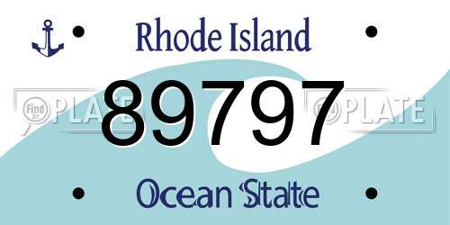 89797 Rhode Island License Plate