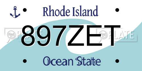 897ZET Rhode Island License Plate