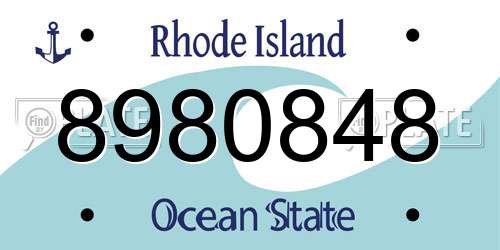 8980848 Rhode Island License Plate