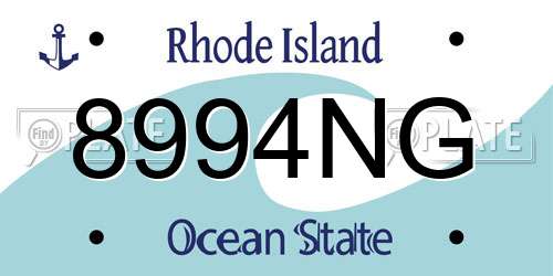 8994NG Rhode Island License Plate