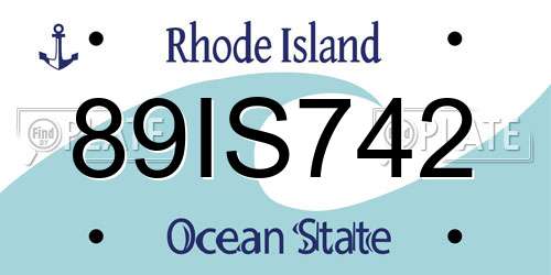 89IS742 Rhode Island License Plate