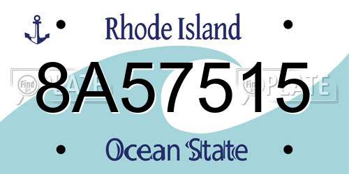 8A57515 Rhode Island License Plate