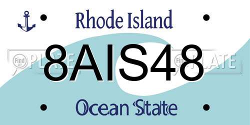 8AIS48 Rhode Island License Plate
