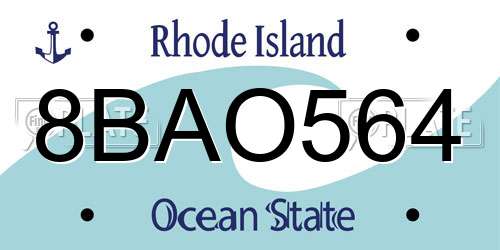 8BAO564 Rhode Island License Plate