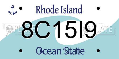 8C15I9 Rhode Island License Plate
