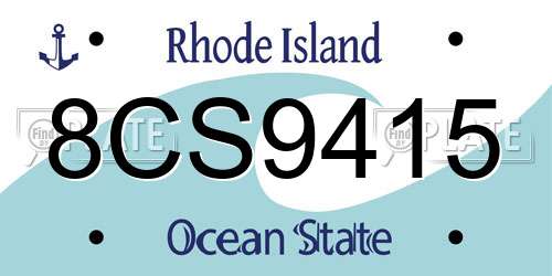 8CS9415 Rhode Island License Plate