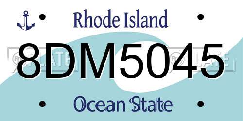 8DM5045 Rhode Island License Plate