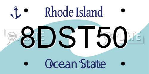 8DST50 Rhode Island License Plate