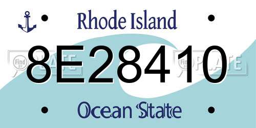 8E28410 Rhode Island License Plate