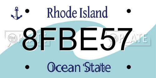 8FBE57 Rhode Island License Plate