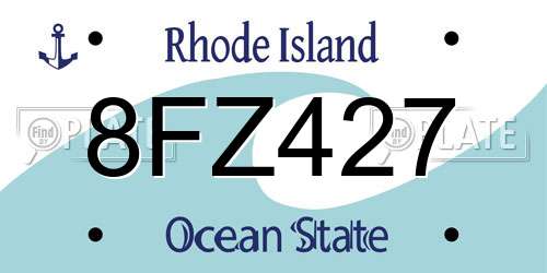 8FZ427 Rhode Island License Plate