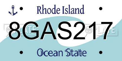 8GAS217 Rhode Island License Plate