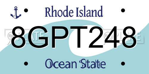 8GPT248 Rhode Island License Plate