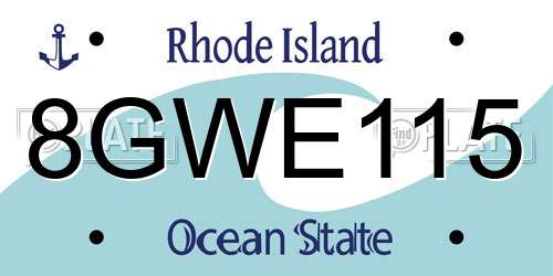 8GWE115 Rhode Island License Plate