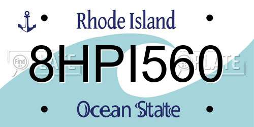 8HPI560 Rhode Island License Plate