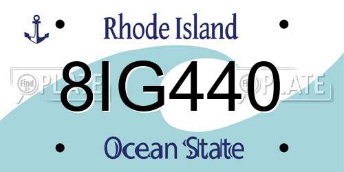 8IG440 Rhode Island License Plate