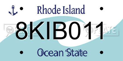 8KIB011 Rhode Island License Plate