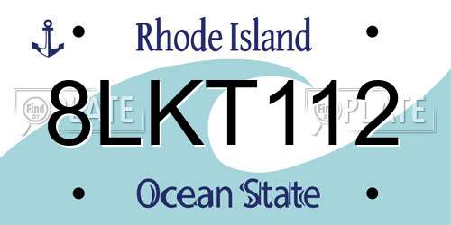 8LKT112 Rhode Island License Plate