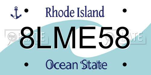 8LME58 Rhode Island License Plate