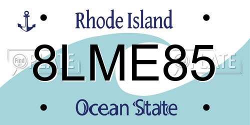 8LME85 Rhode Island License Plate