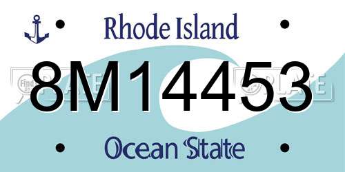 8M14453 Rhode Island License Plate