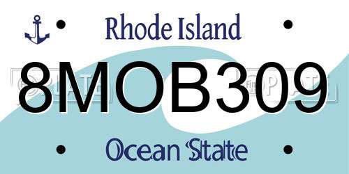 8MOB309 Rhode Island License Plate