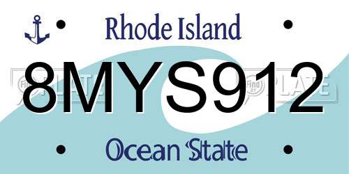 8MYS912 Rhode Island License Plate