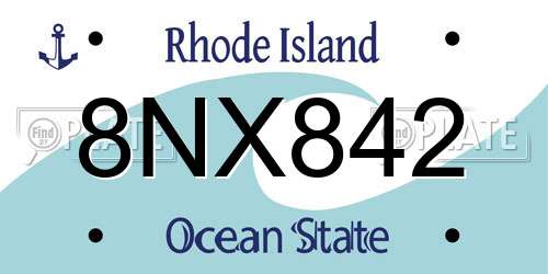 8NX842 Rhode Island License Plate