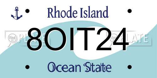 8OIT24 Rhode Island License Plate