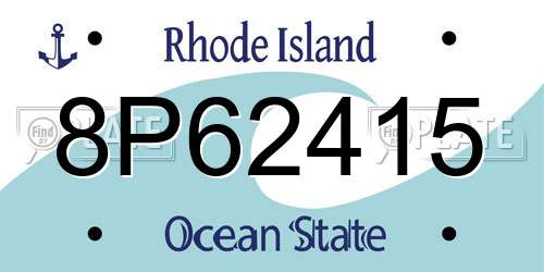 8P62415 Rhode Island License Plate