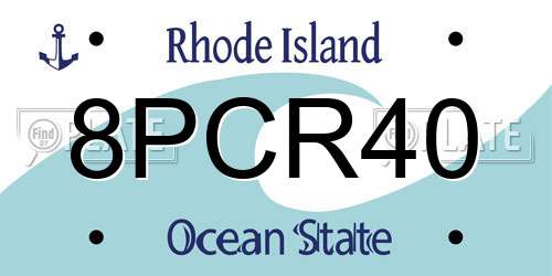 8PCR40 Rhode Island License Plate