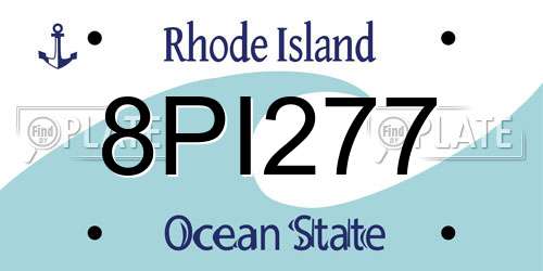8PI277 Rhode Island License Plate